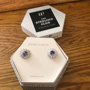 Bomb party sterling club earrings